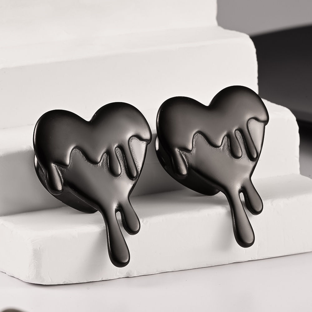 Body Jewelry Ear Plugs - Vanku 2PCS 316 Stainless Steel Heart