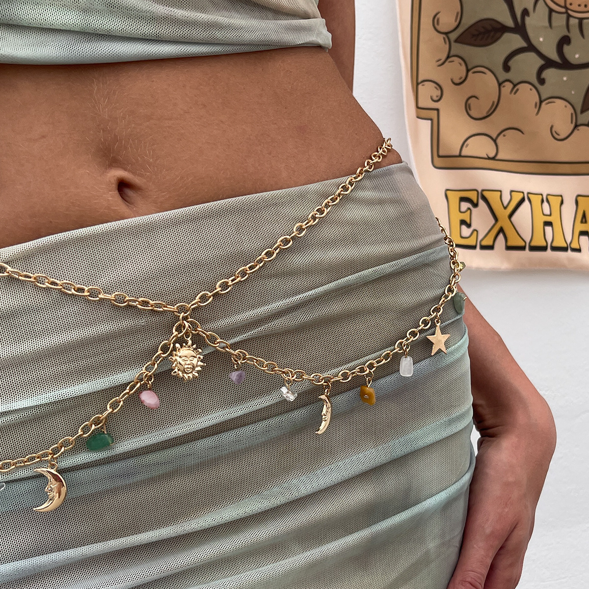 Body Jewelry Beach - Boho Star Moon Sun Pendant Waist