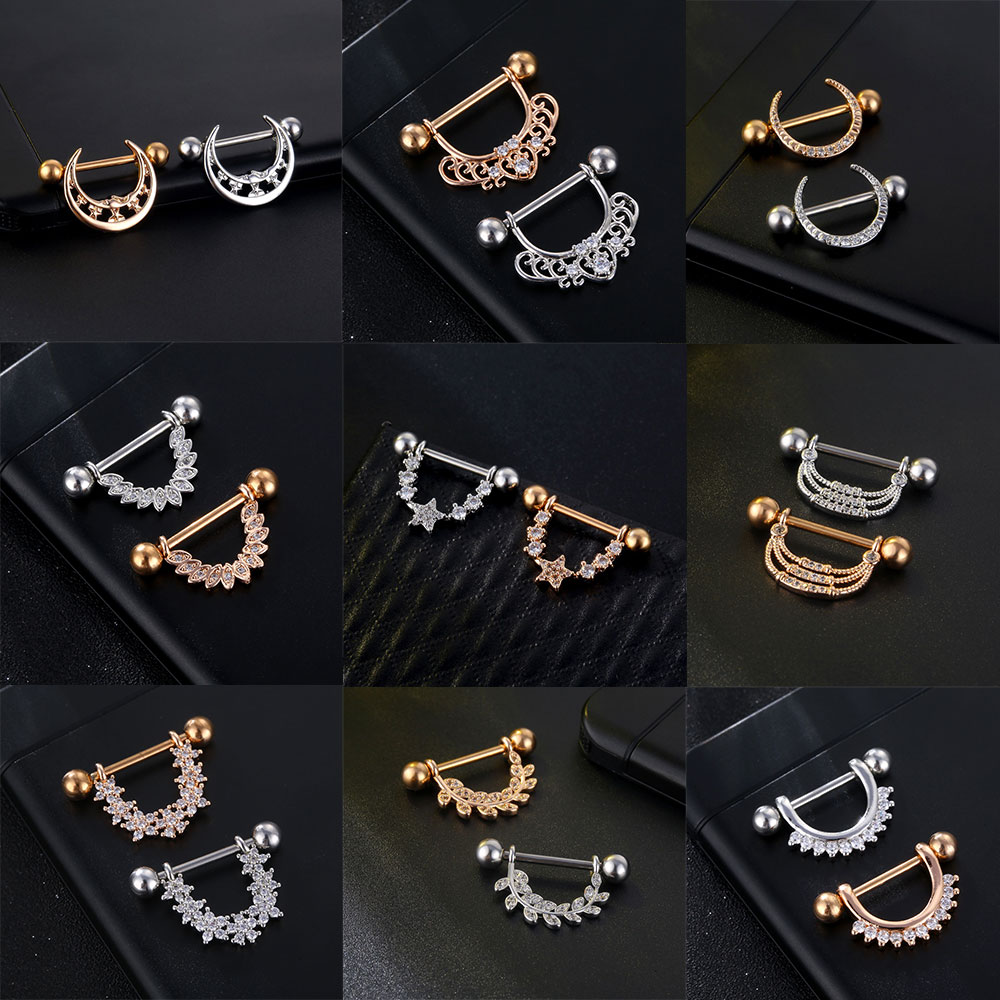 Body Jewelry Nipple Rings - Sexy Nipple Ring Stainless Steel Zircon