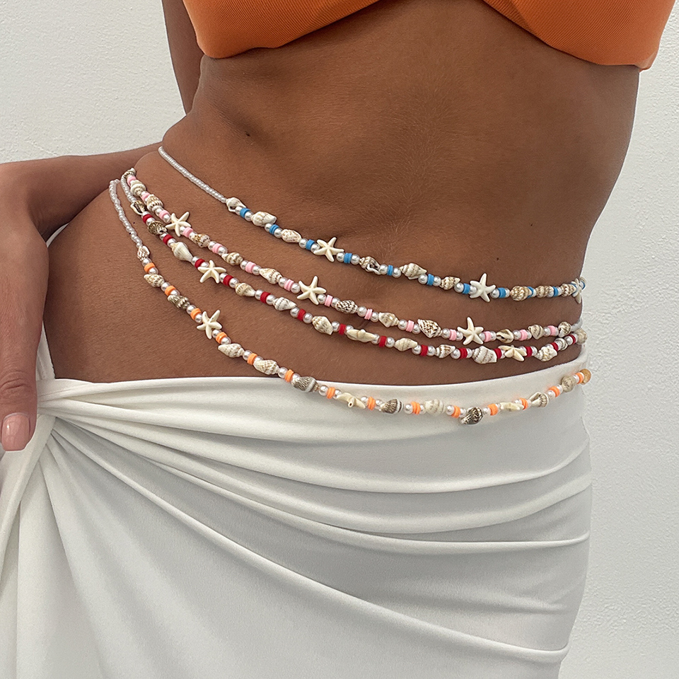 Body Jewelry Online - IngeSight.Z 3pcs/set Boho Starfish Conch Beads