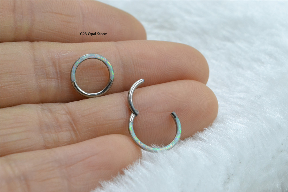 10pcs/Lot G23 Titanium Opal St - Clicker Ring Seamless recensione e prezzo