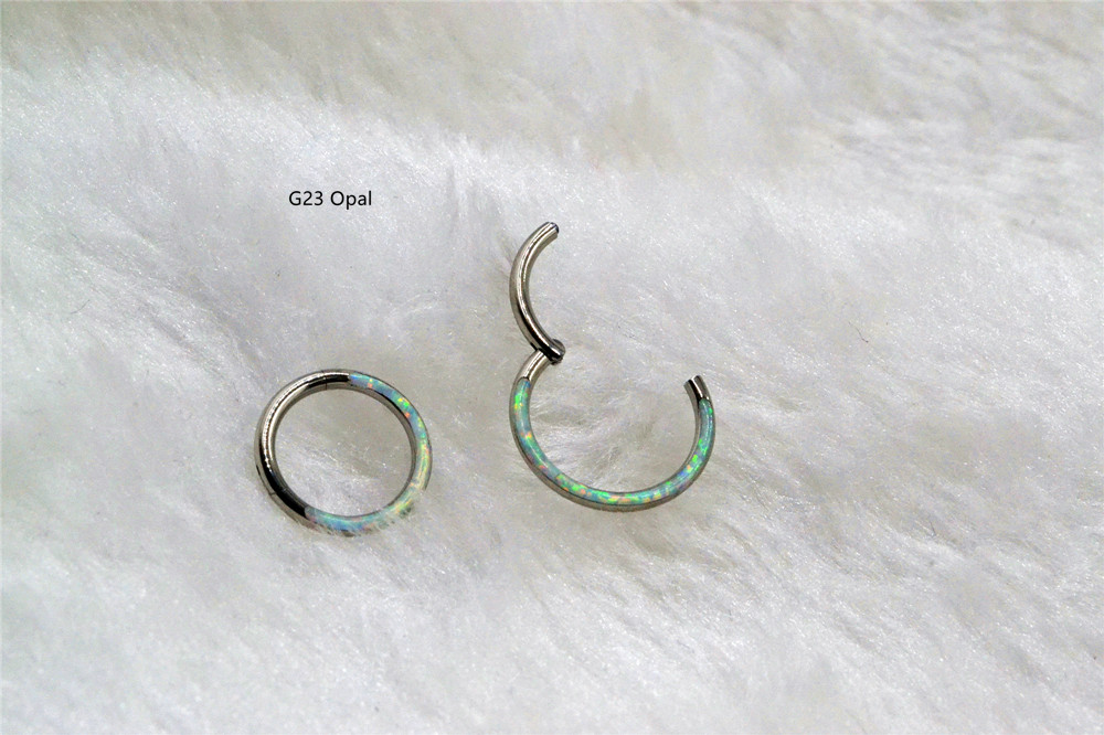 10pcs/Lot G23 Titanium Opal St - Clicker Ring Seamless recensione e prezzo