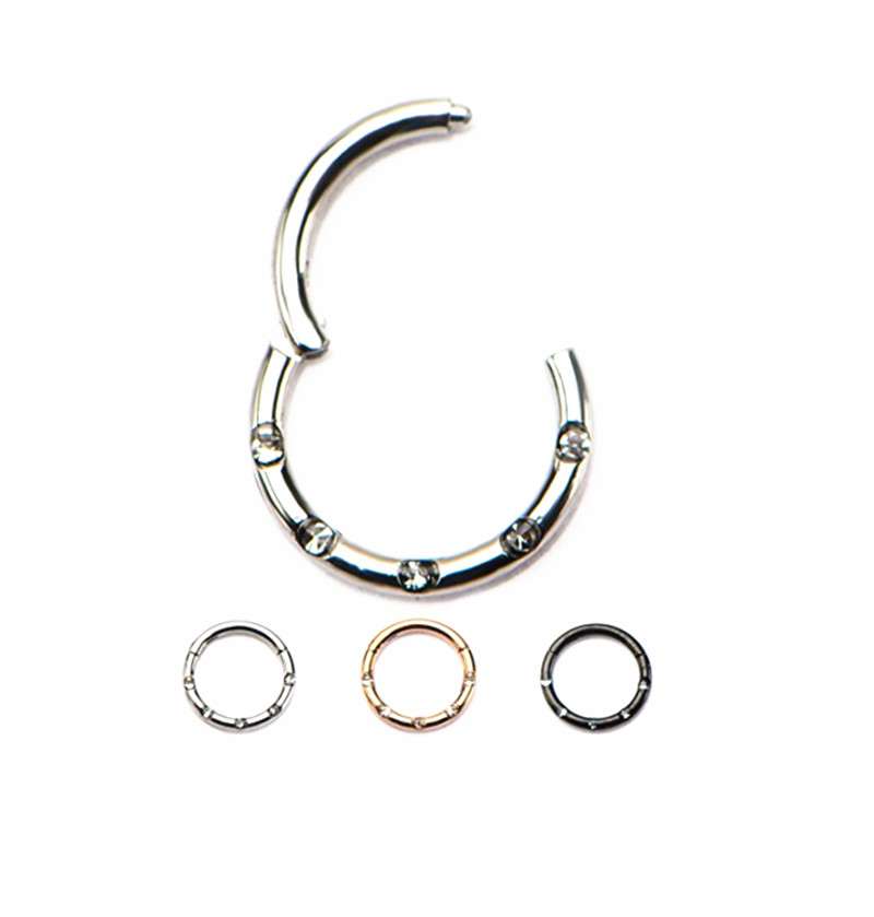 20pcs/lot  Stainless Steel Gem - Clicker Ring Seamless recensione e prezzo