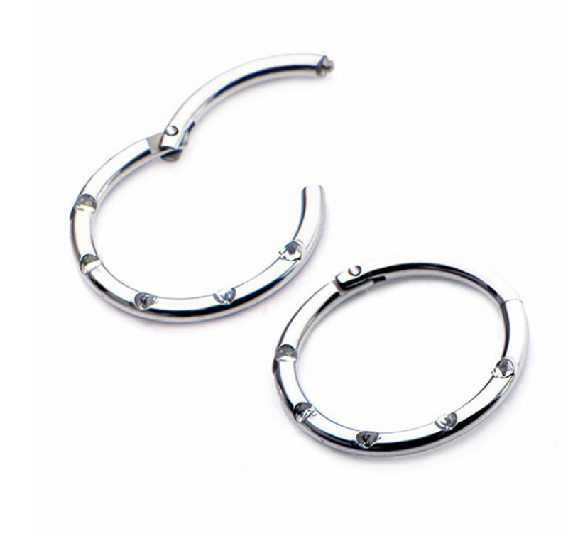 20pcs/lot  Stainless Steel Gem - Clicker Ring Seamless recensione e prezzo