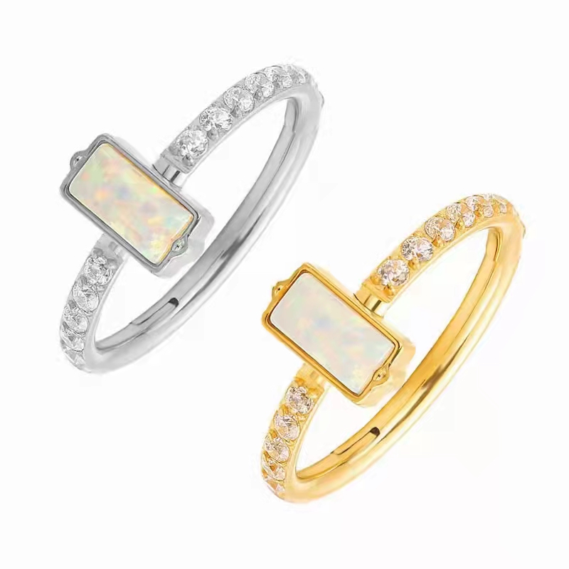 10pcs 316L Surgical Steel Opal - Clicker Ring Seamless recensione e prezzo