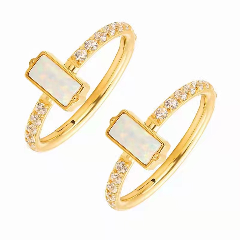 10pcs 316L Surgical Steel Opal - Clicker Ring Seamless recensione e prezzo