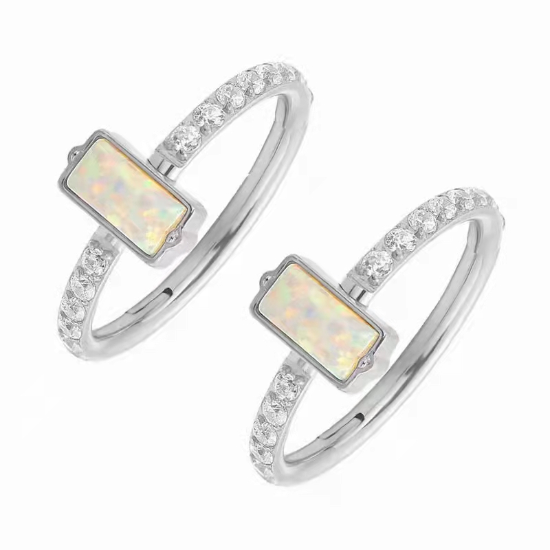 10pcs 316L Surgical Steel Opal - Clicker Ring Seamless recensione e prezzo