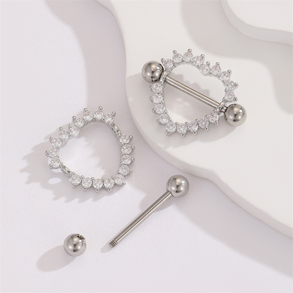1 Pair Titanium Nipple Piercin - Body Jewelry Nipple Rings recensione e prezzo