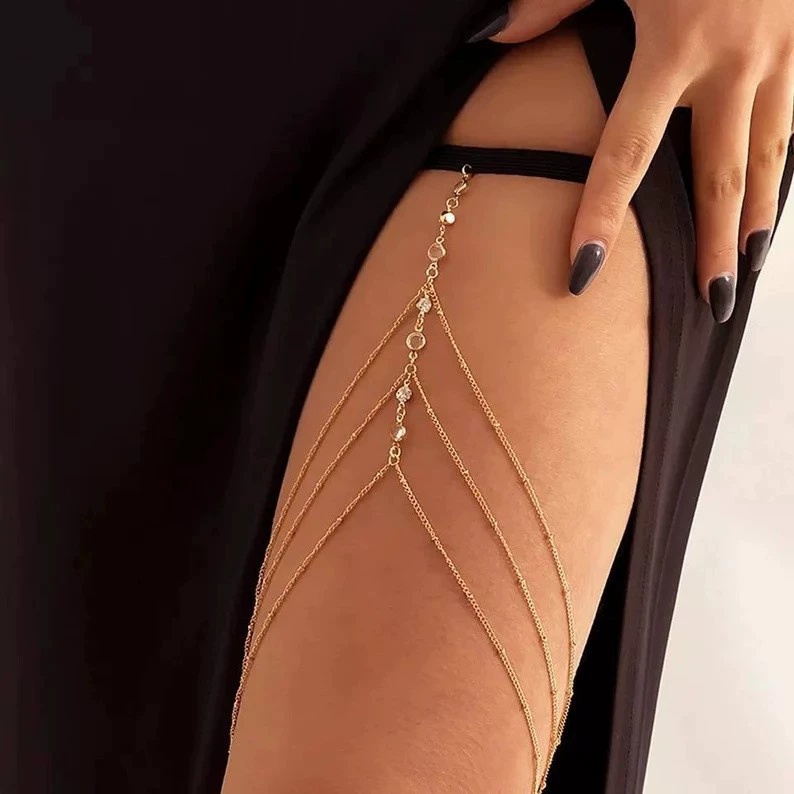 2025 New Women Bohemian Thigh  - Body Jewelry Thigh Chain recensione e prezzo