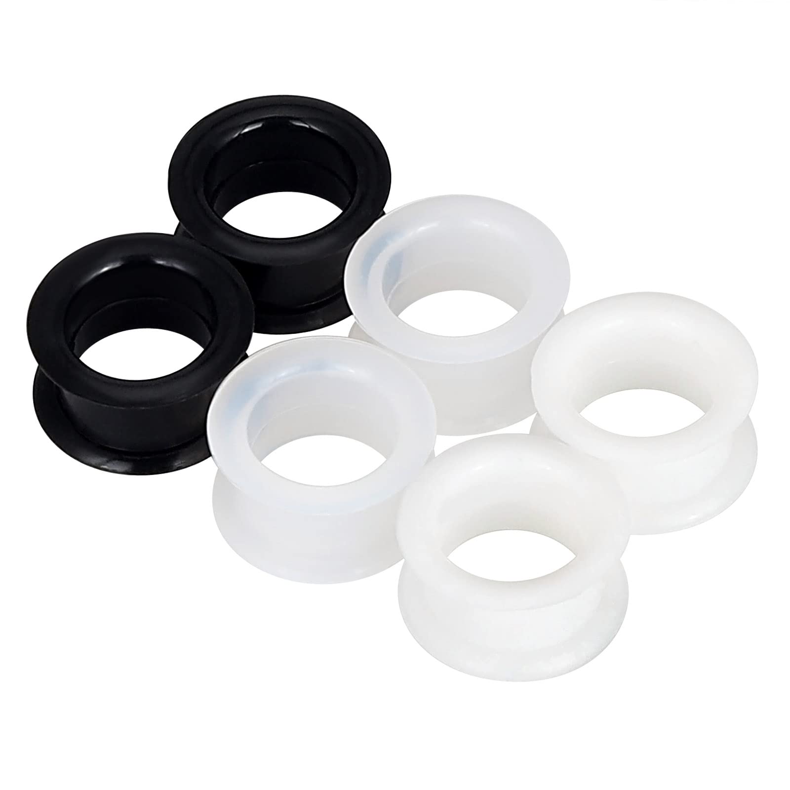 2PCS Black Clear White Thick S - Body Jewelry Ear Plugs recensione e prezzo
