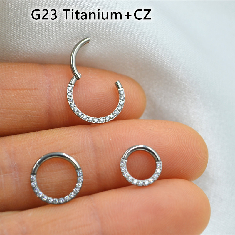 10pcs/lot  G23 Titanium Nose S - Clicker Ring Seamless recensione e prezzo