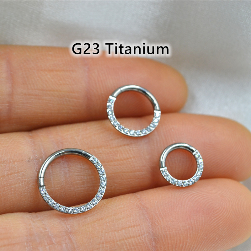 10pcs/lot  G23 Titanium Nose S - Clicker Ring Seamless recensione e prezzo