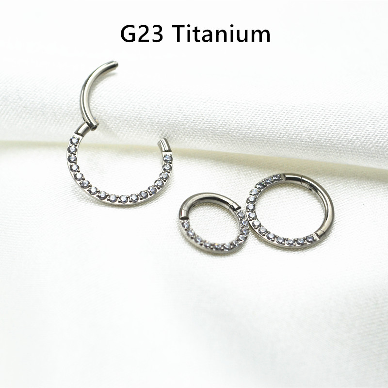 10pcs/lot  G23 Titanium Nose S - Clicker Ring Seamless recensione e prezzo