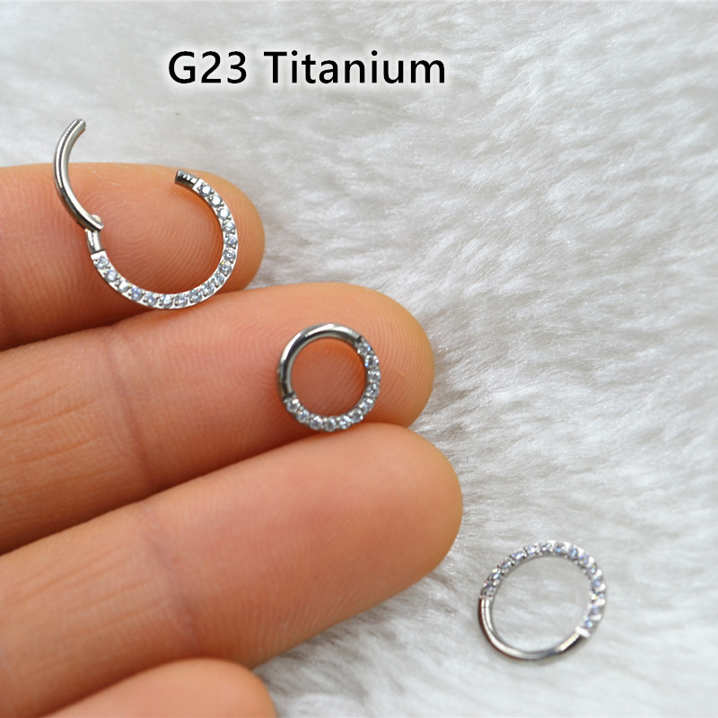 10pcs/lot  G23 Titanium Nose S - Clicker Ring Seamless recensione e prezzo