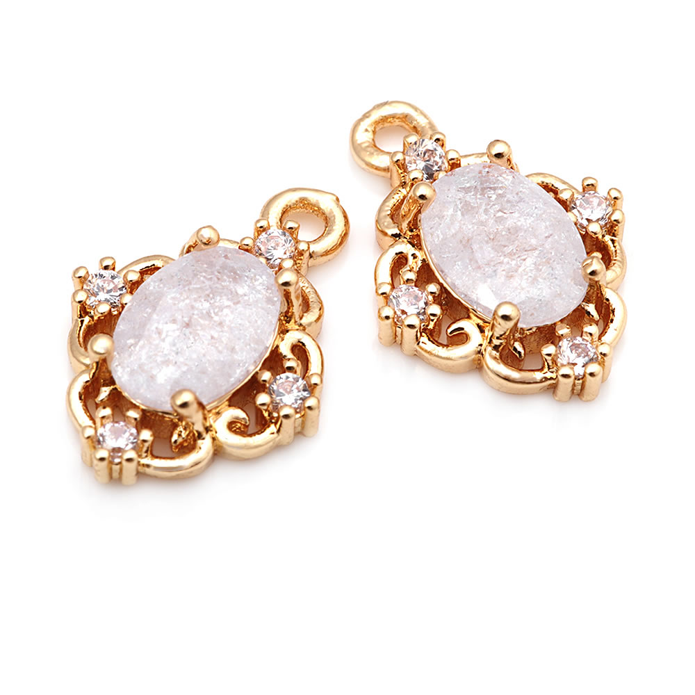 18K Gold Color Brass and Zirco - Body Jewelry High Quality recensione e prezzo