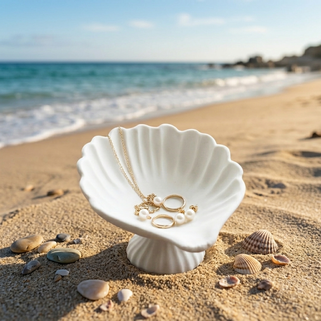 Seashell Jewelry Dish Trinket  - Body Jewelry Beach recensione e prezzo