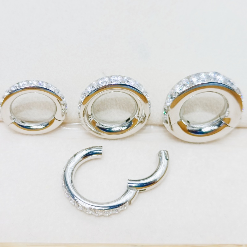 10PCS  3mm 4mm 5mm Guages  Sur - Clicker Ring Seamless recensione e prezzo