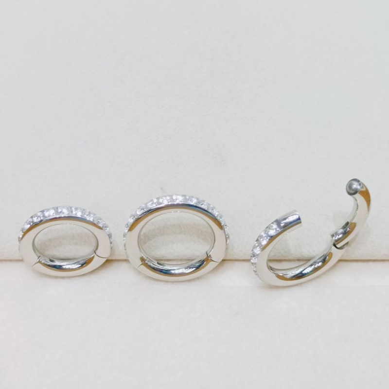 10PCS  3mm 4mm 5mm Guages  Sur - Clicker Ring Seamless recensione e prezzo