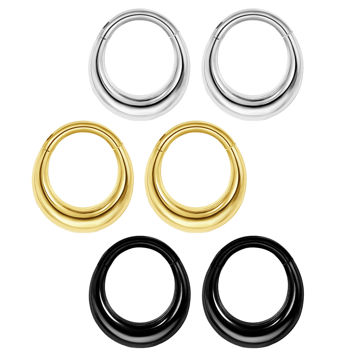 Stainless Steel Hinged Hoop No - Clicker Ring Seamless recensione e prezzo