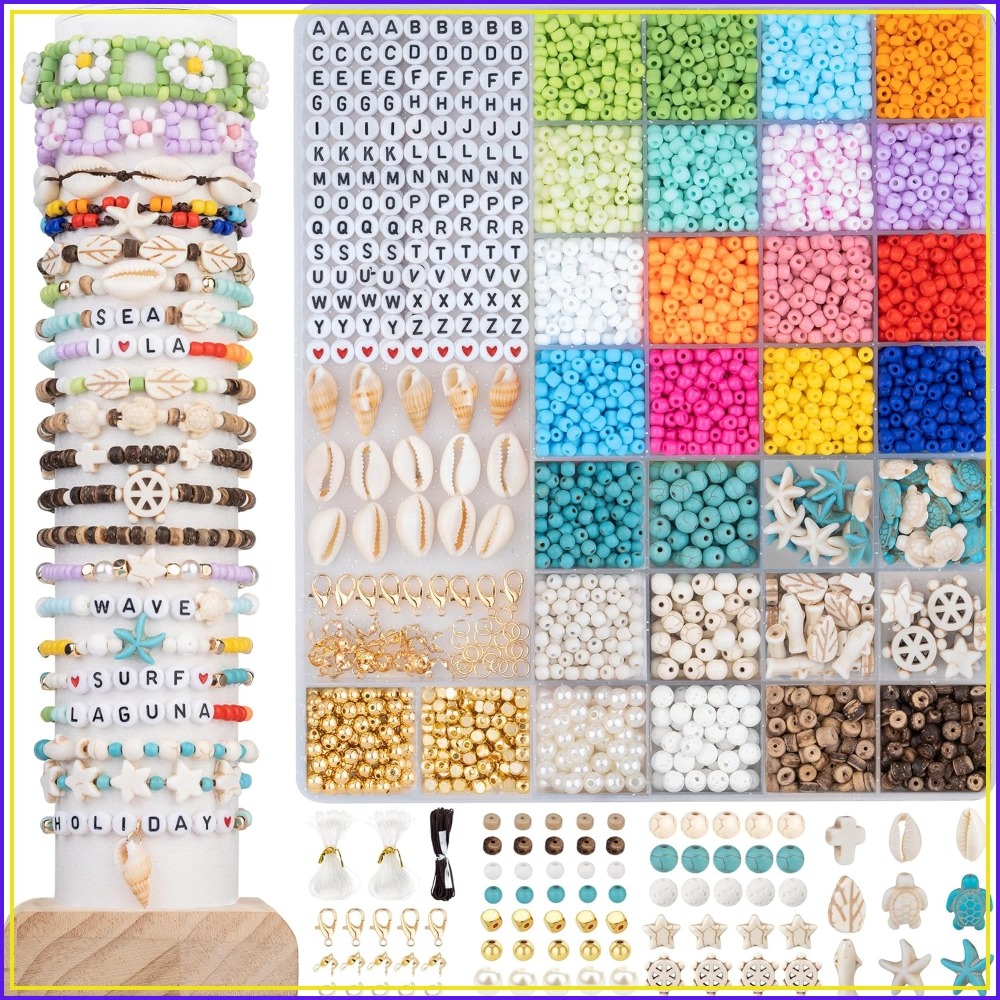 6000pcs 4mm Glass Beads for Br - Body Jewelry Beach recensione e prezzo