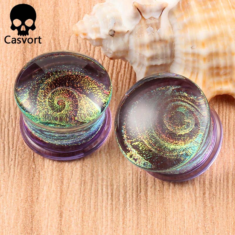 Casvort 2PCS New Glass Ear Bod - Body Jewelry Ear Plugs recensione e prezzo