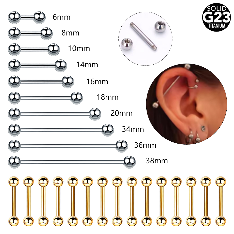 1/5PCS Titanium External Threa - Body Jewelry Nipple Rings recensione e prezzo