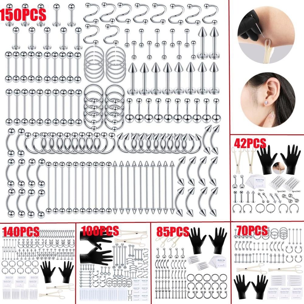 150/140/85/70/42Pcs Body Pierc - Body Jewelry Nipple Rings recensione e prezzo