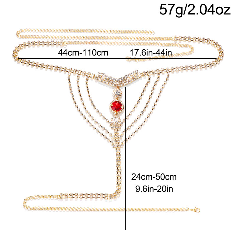 Crystal Rhinestone Body Chain  - Body Jewelry Online recensione e prezzo
