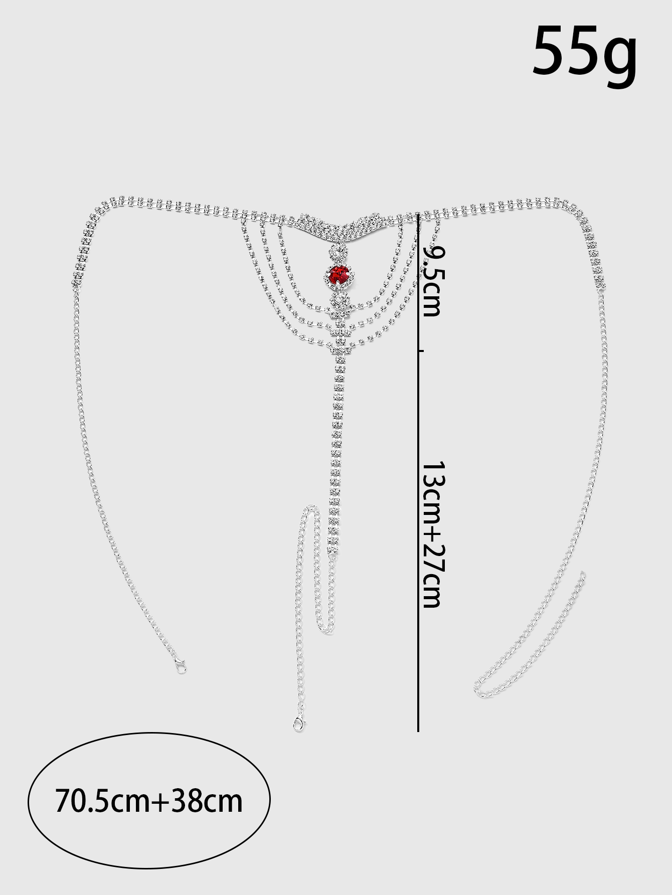 Crystal Rhinestone Body Chain  - Body Jewelry Online recensione e prezzo