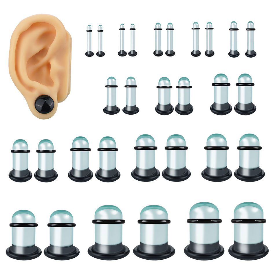 2pcs Glass Ear Gauges Stretchi - Body Jewelry Ear Plugs recensione e prezzo