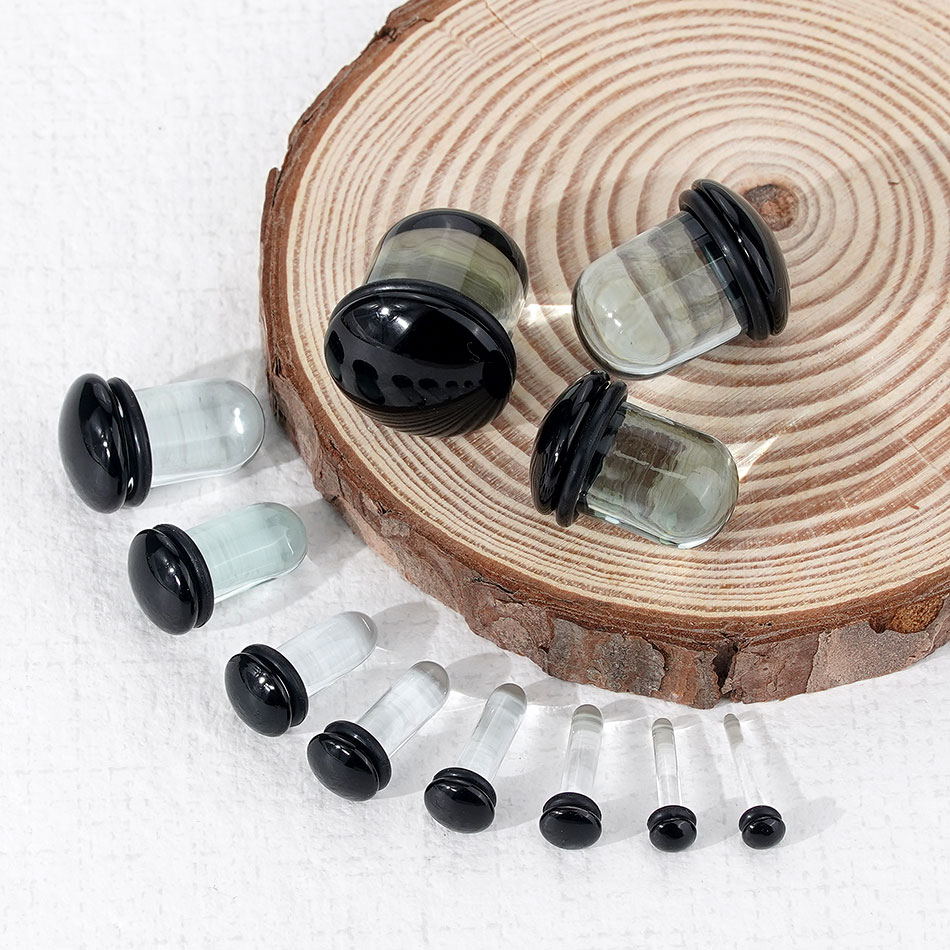 2pcs Glass Ear Gauges Stretchi - Body Jewelry Ear Plugs recensione e prezzo