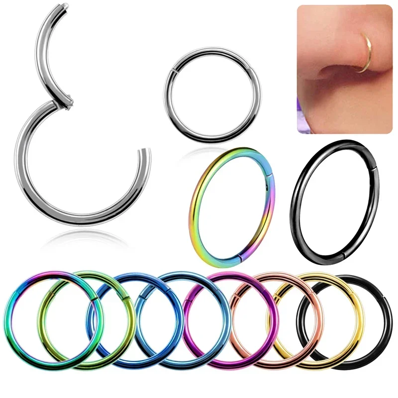 5pc 6/8/10mm Nose Ring Hinged  - Clicker Ring Seamless recensione e prezzo