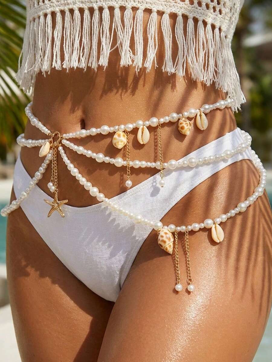 Three-layer beaded waist chain - Body Jewelry Beach recensione e prezzo