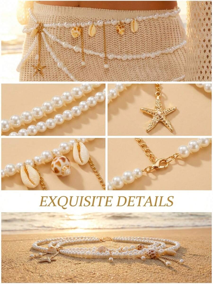 Three-layer beaded waist chain - Body Jewelry Beach recensione e prezzo