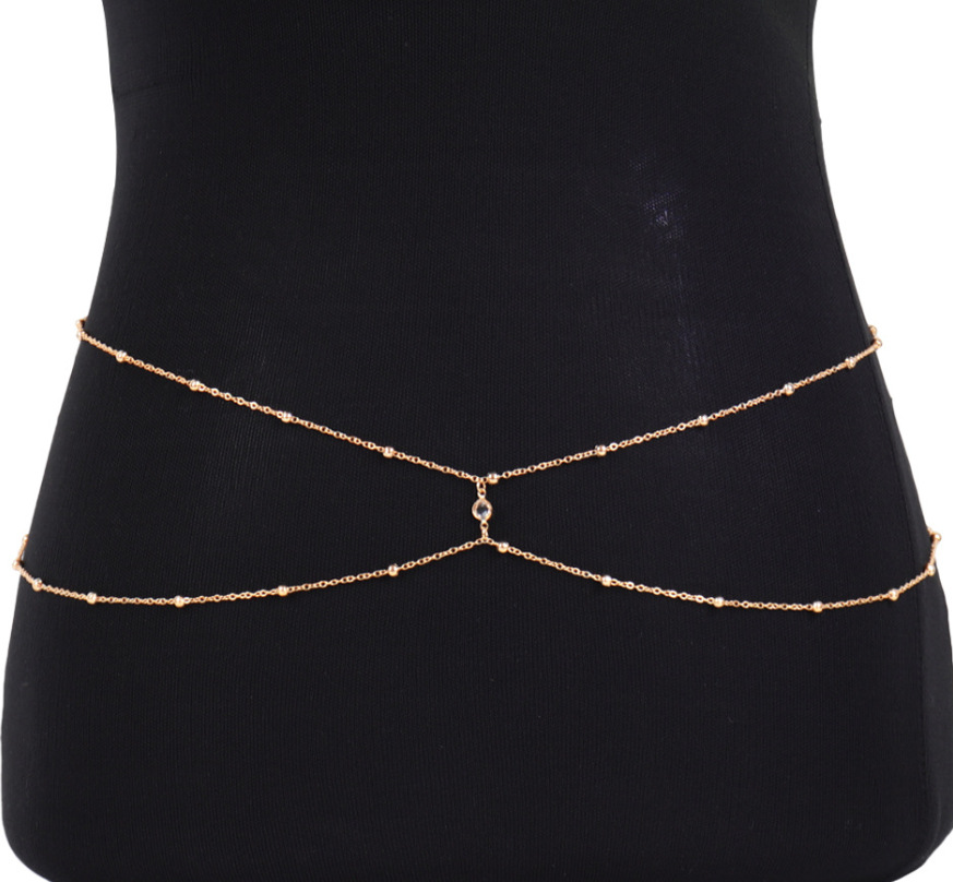 Clear Rhinestone Beaded Belly  - Body Jewelry Online recensione e prezzo