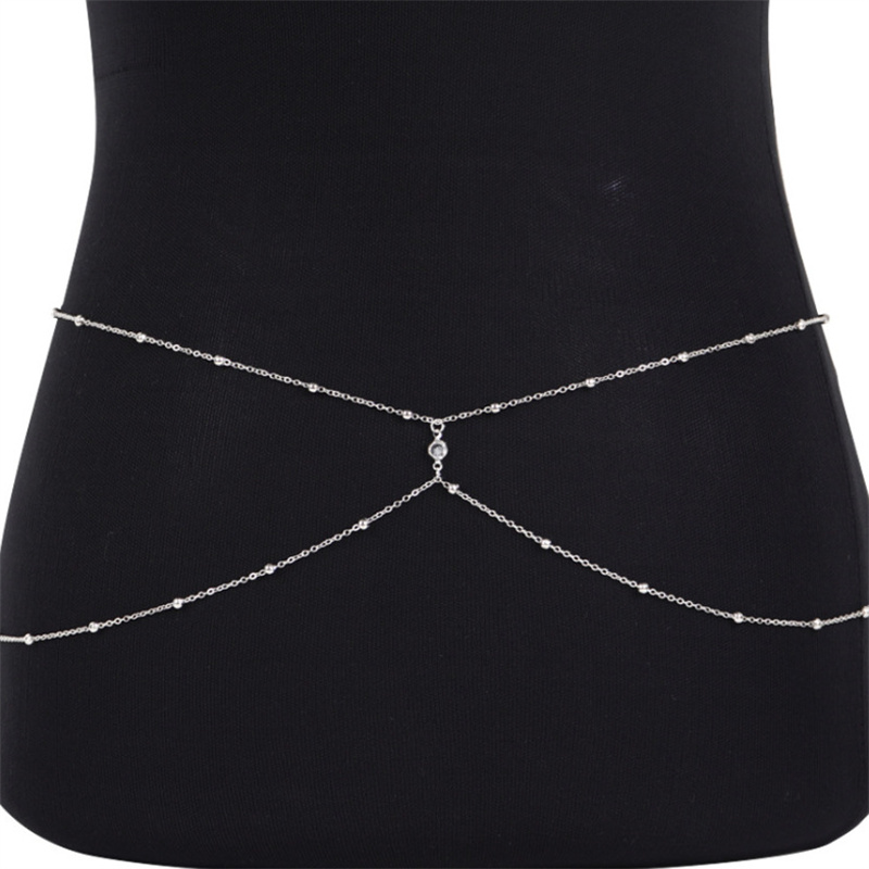 Clear Rhinestone Beaded Belly  - Body Jewelry Online recensione e prezzo