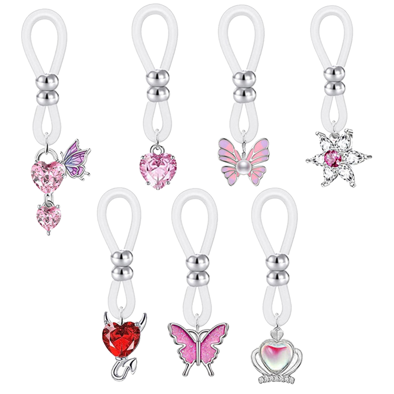 Alloy Silicone Butterfly Heart - Body Jewelry Nipple Rings recensione e prezzo