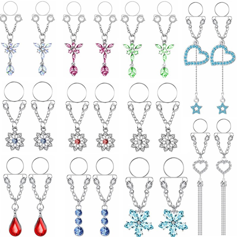 New 1 Pair Sexy Tassel Crystal - Body Jewelry Nipple Rings recensione e prezzo