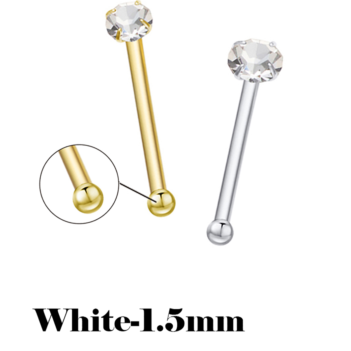 925 Sterling Silver Nose Studs - Body Jewelry La recensione e prezzo