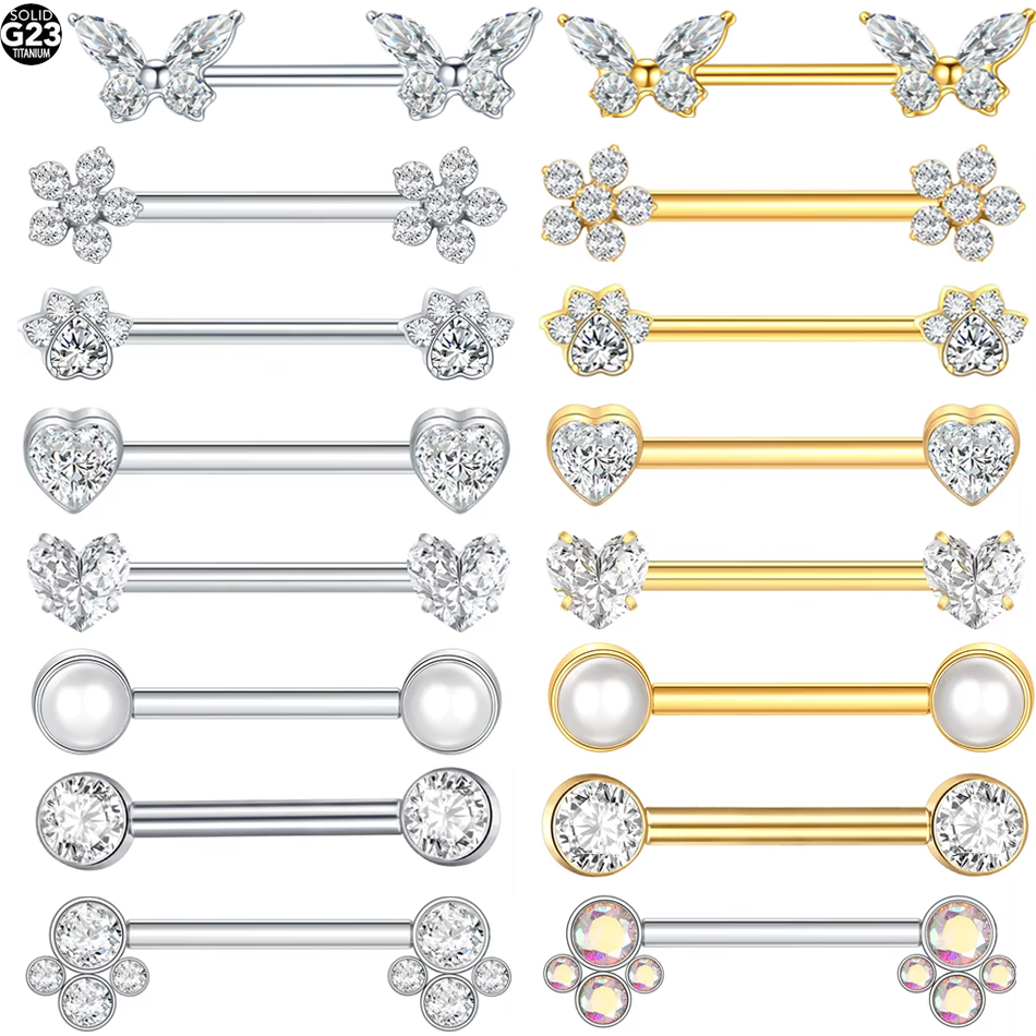 1Pc G23 Titanium Nipple Ring S - Body Jewelry Nipple Rings recensione e prezzo