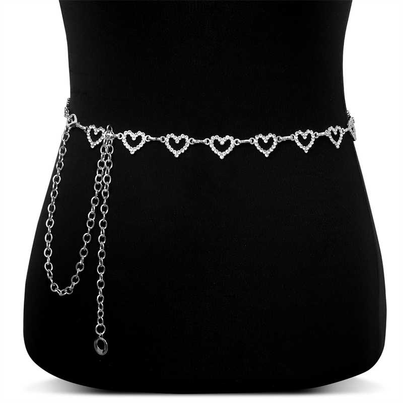 Fashion Rhinestone Heart Waist - Body Jewelry Online recensione e prezzo