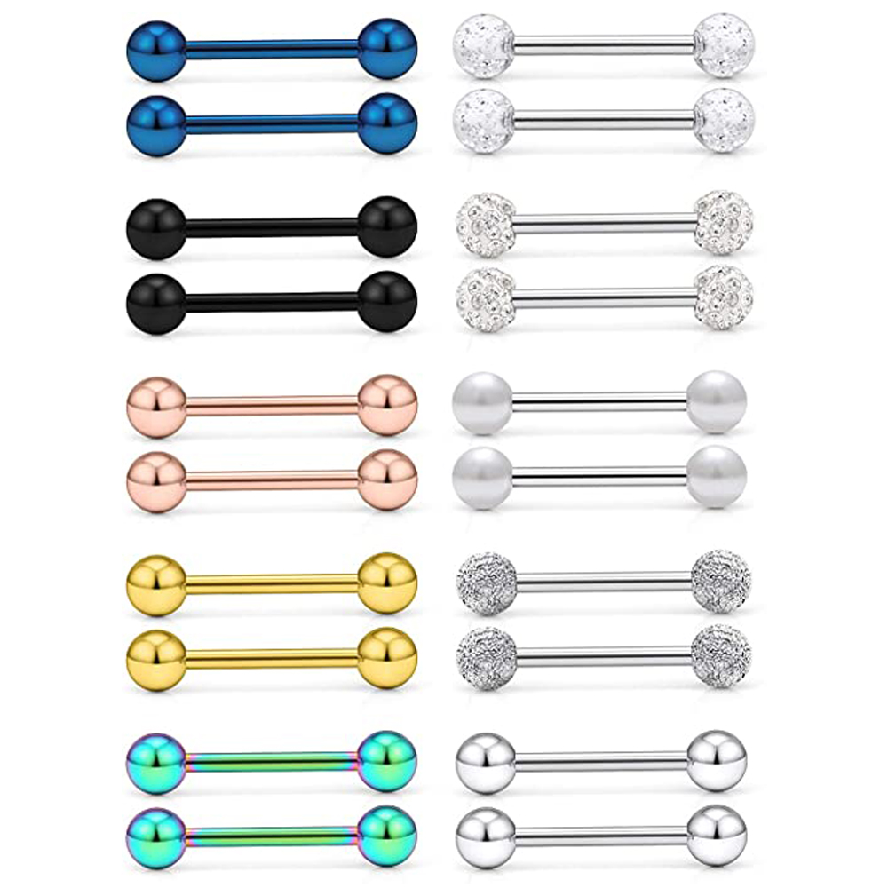 14G Tongue Rings Nipple Rings  - Body Jewelry Nipple Rings recensione e prezzo