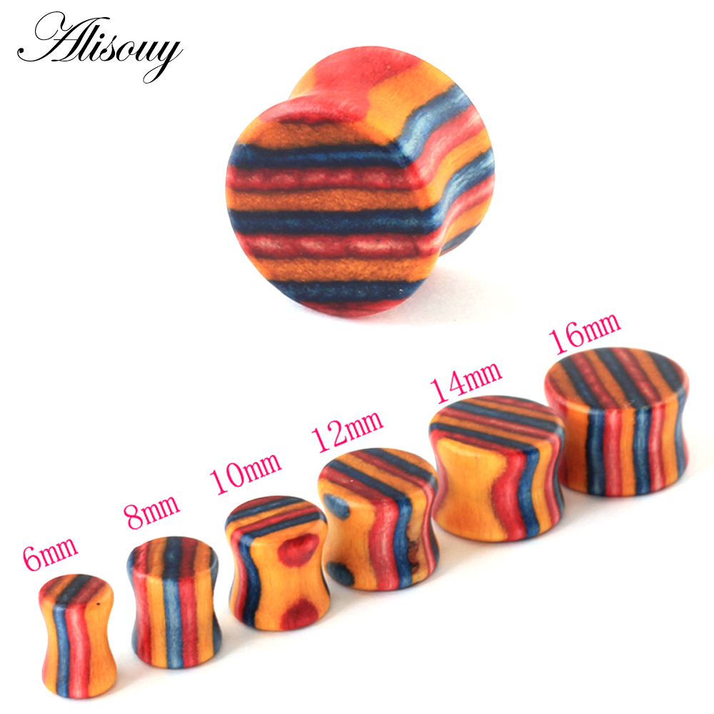 1PC Fashion Ear Plugs Wood Fle - Body Jewelry Ear Plugs recensione e prezzo