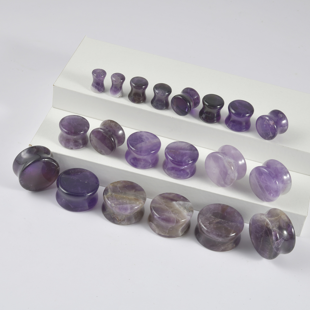 2PCS Natural Stone Double Flar - Body Jewelry Ear Plugs recensione e prezzo