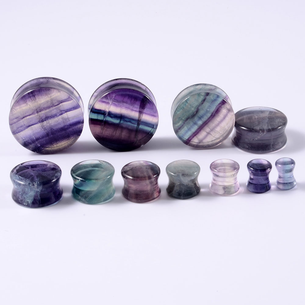 2PCS Natural Stone Double Flar - Body Jewelry Ear Plugs recensione e prezzo