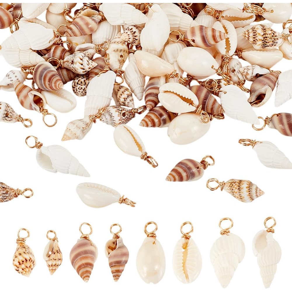 100pcs 4 Styles Natural Shell  - Body Jewelry Beach recensione e prezzo