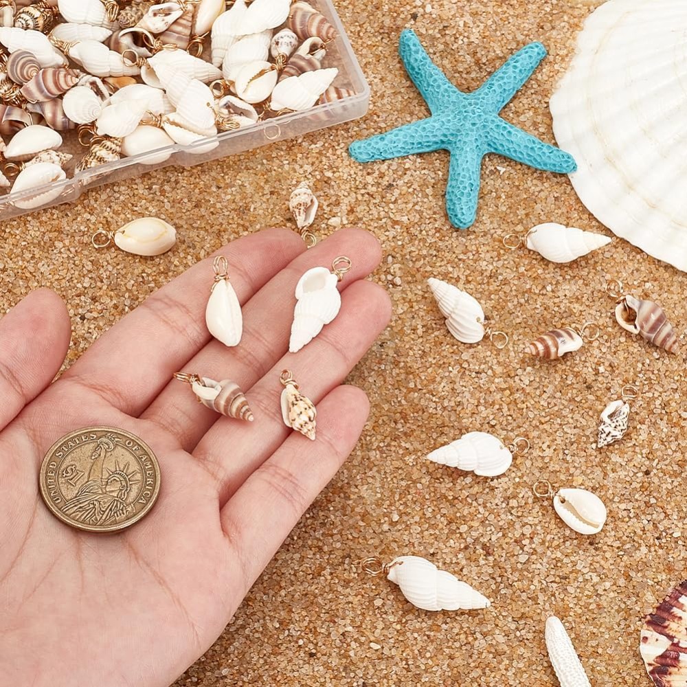 100pcs 4 Styles Natural Shell  - Body Jewelry Beach recensione e prezzo
