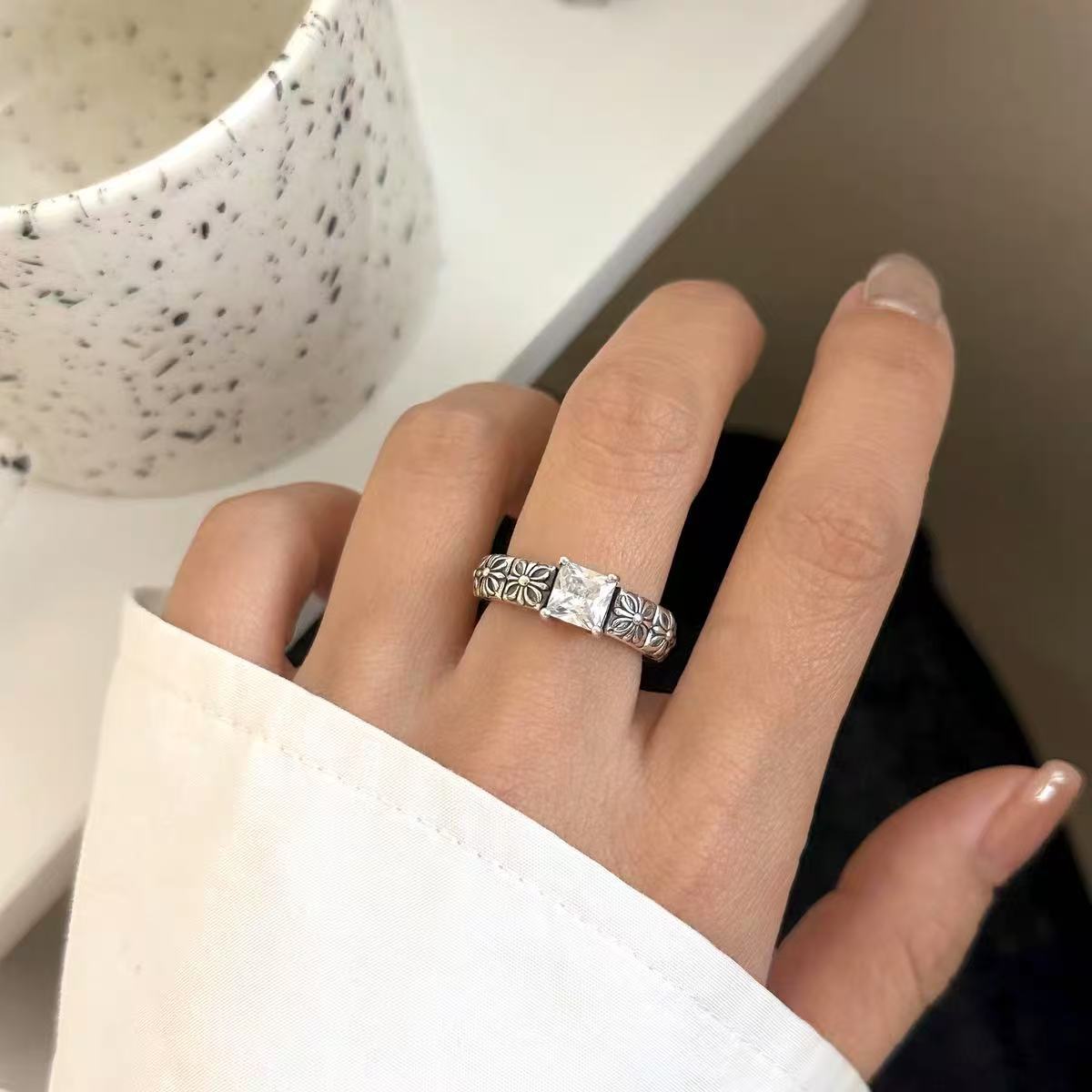 925 Sterling Silver Square Zir - Body Jewelry High Quality recensione e prezzo