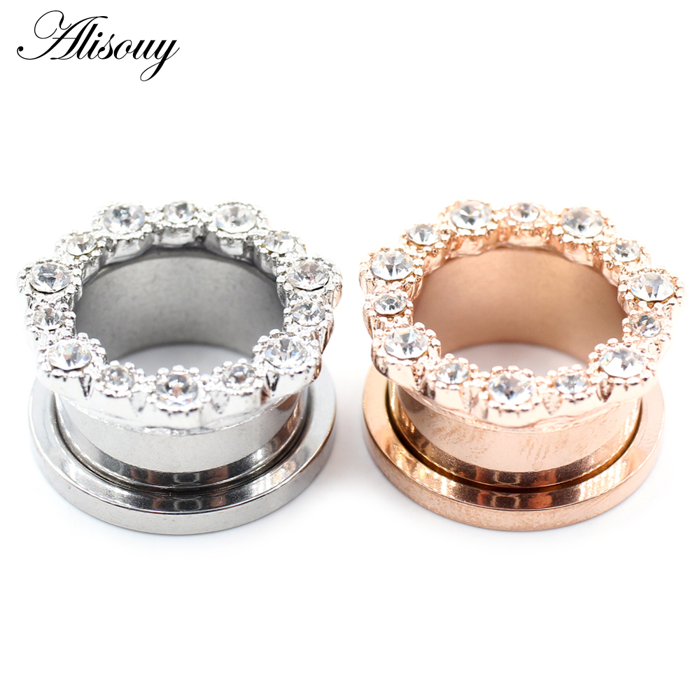 Alisouy 2pcs Stainless Steel F - Body Jewelry Ear Plugs recensione e prezzo