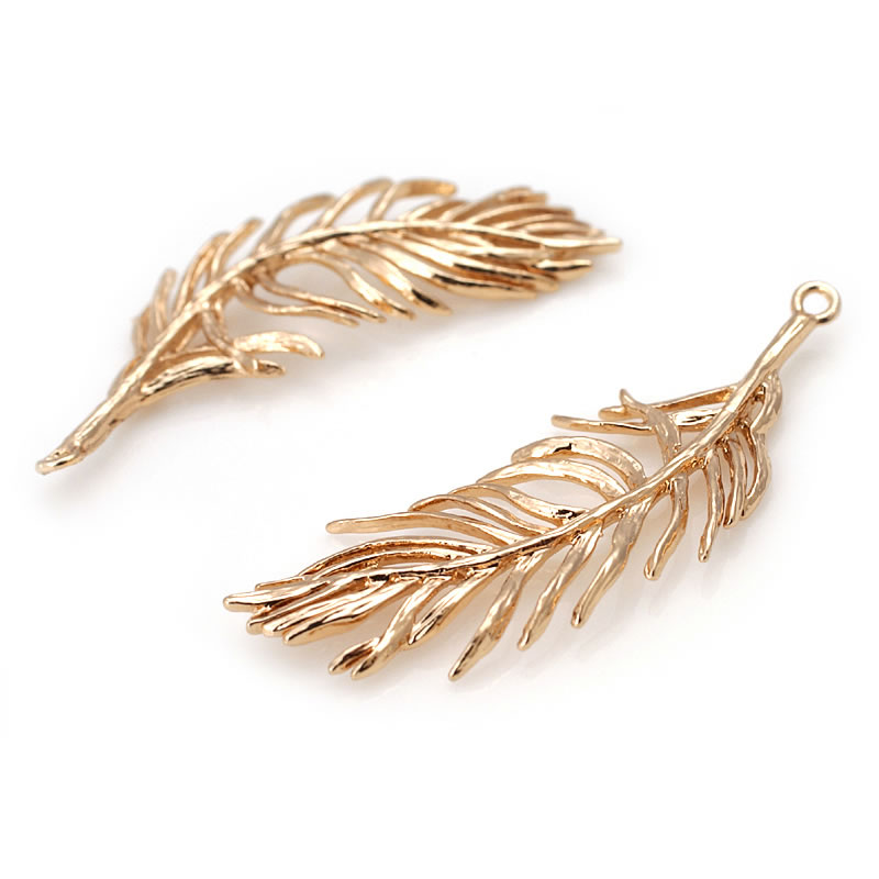 18K Gold Color Brass Feather C - Body Jewelry High Quality recensione e prezzo